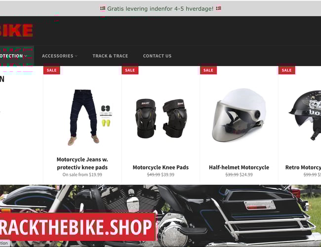 Dropshipping Motorcykel-Udstyr Webshop