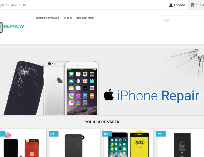 Webshop færdig udviklet, med salg af elektronik