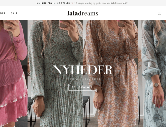 Succesfuld webshop med unikke, feminine styles til kvinder