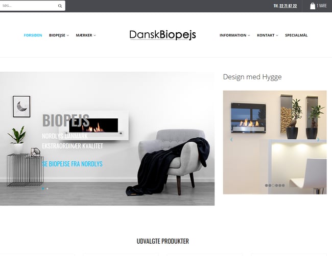 Dropshipping webshop med salg af danske biopejse
