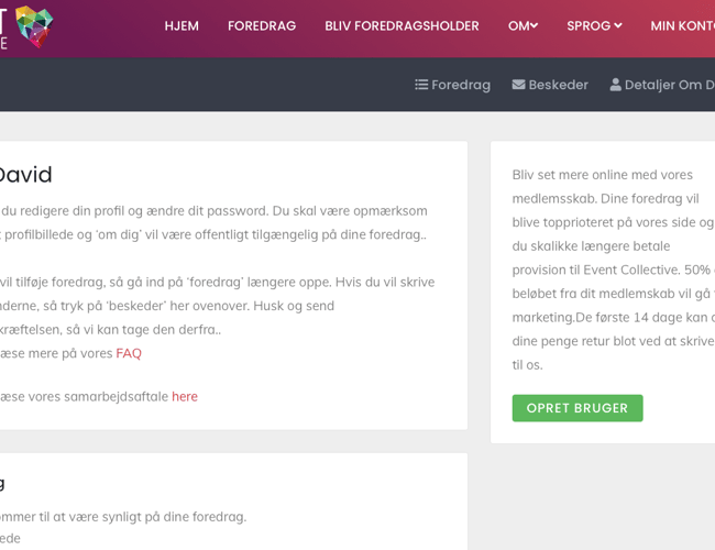 Skalerbar platform B2B / B2C (pt. for foredragsholdere)