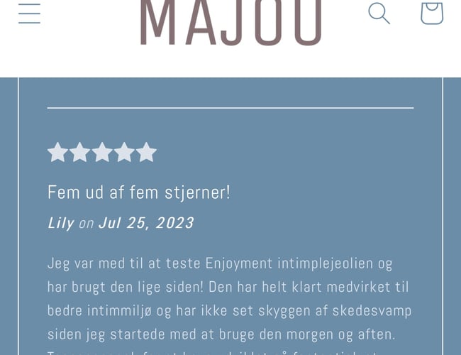 Webshop med eget brand af intimplejeprodukter