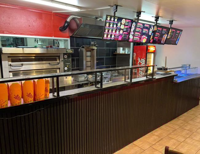 Shawarma/pizza Bar - Beliggenhed på Sønderborgs store gågade.