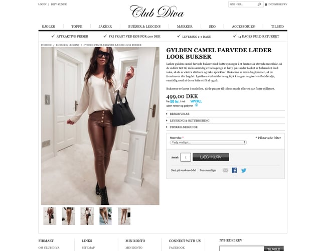 Clubdiva.dk - Webshop med modetøj og 39.000 Facebook følgere - Løn på ca. 24.000 kr. pr. måned