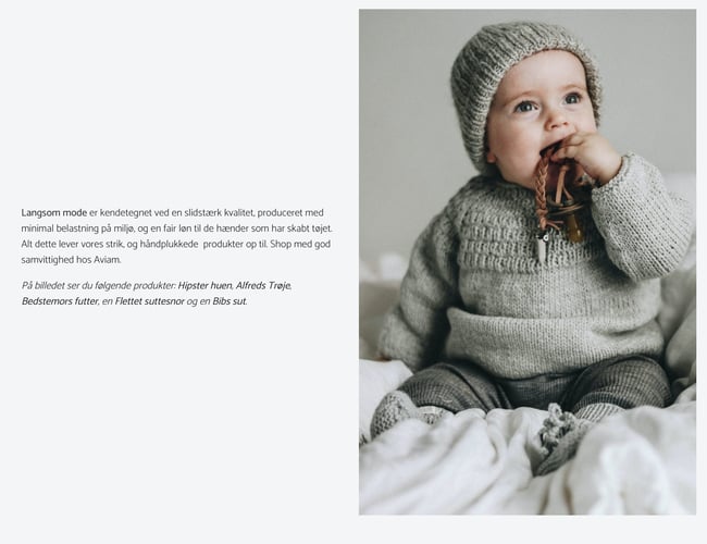 Veletableret webshop - Et børneunivers der skiller sig ud med fokus på strik, kvalitet og bæredygtighed.
