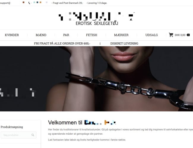 Webshop med dropshipping af erotisk sexlegetøj