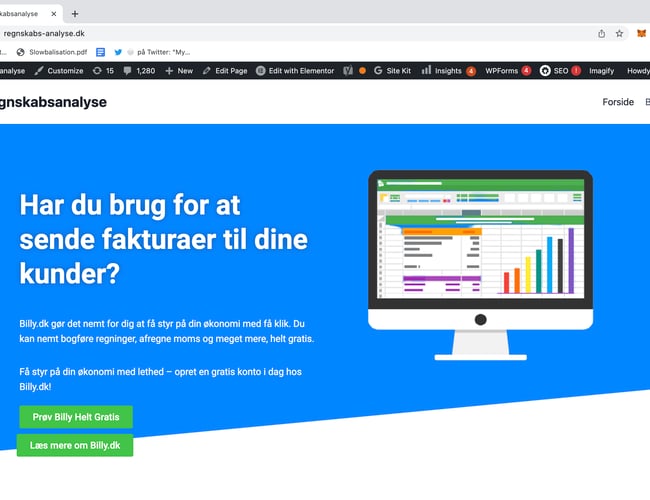 Største regnskabsanalyse blog - 5000 månedligt besøgende organisk