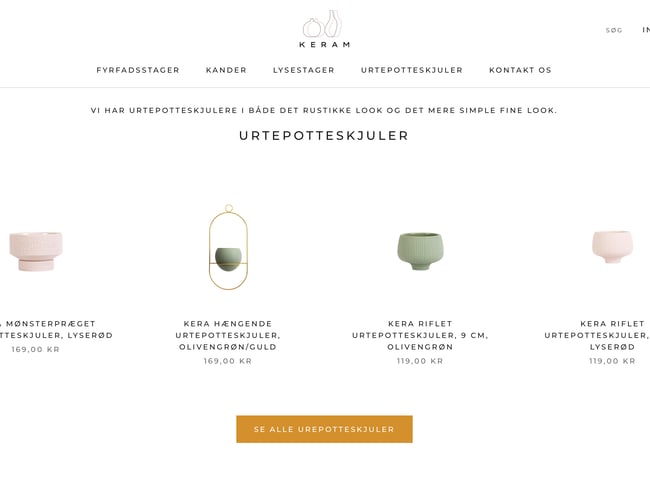 Køreklar Nordisk keramik webshop KERAM.DK - med dansk dropshipping leverandør!