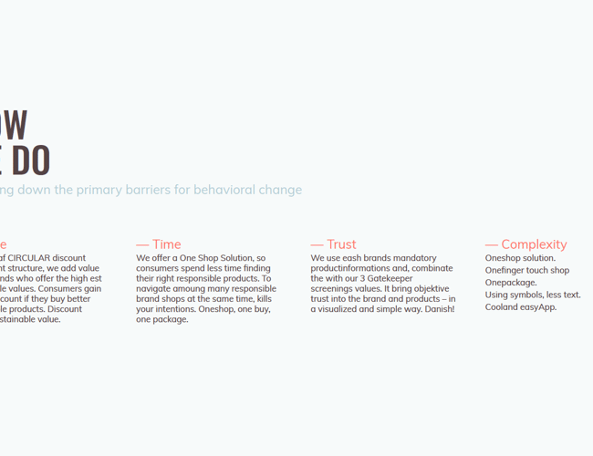 Brand identitet og Webshop - Fashion - bæredygtigt koncept