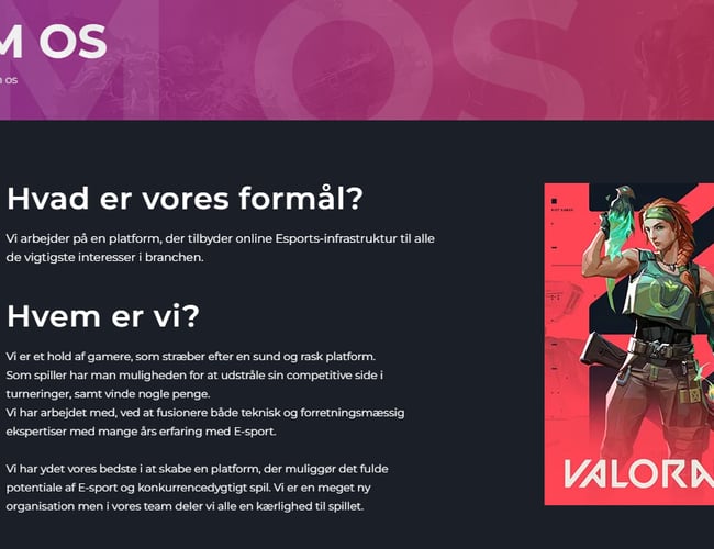 E-sports platform til salg