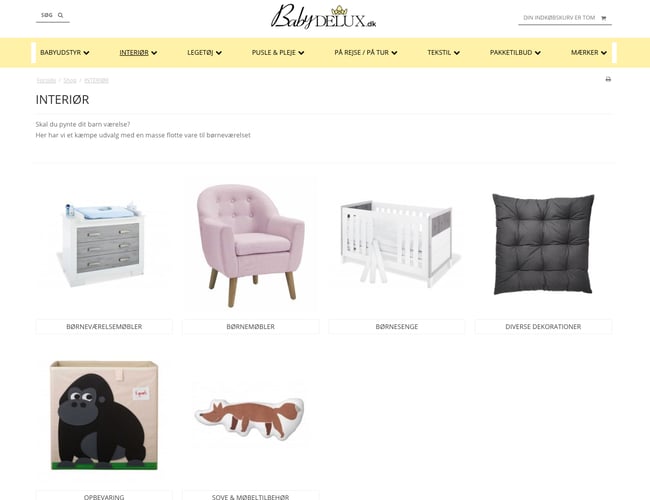 Babydelux.dk - Velkørende webshop til salg - Omsætning for 400.000 kr. i 2018.