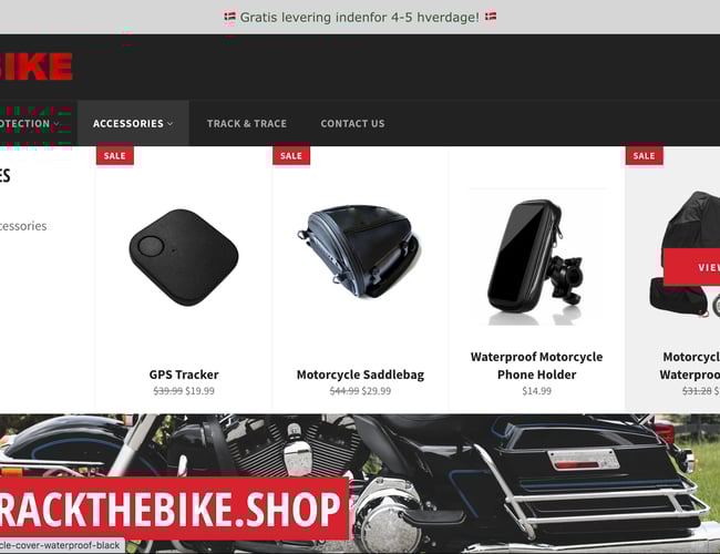 Dropshipping Motorcykel-Udstyr Webshop