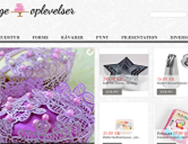 Anerkendt virksomhed/webshop med kage- og dekorationsartikler