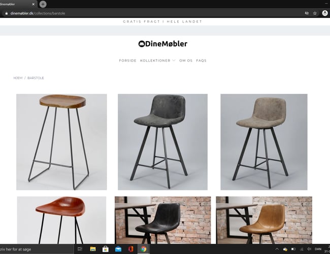 Dropshipping Webshop af unikke møbler - dinemøbler.dk