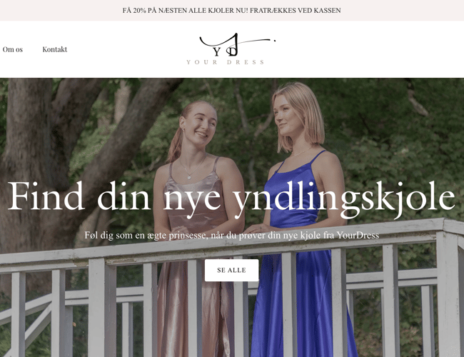 Kjole brand (Webshop) - Omsat for 51.594,00 kr siden opstart d 1 januar 2023.