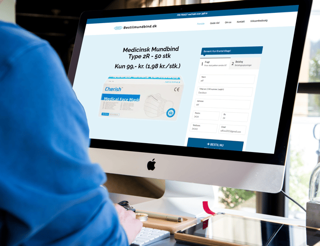Køreklar og super optimeret mundbind webshop til salg