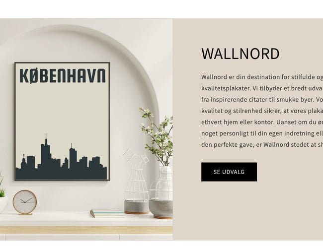 Dropshipping shop med salg af unikke plakater