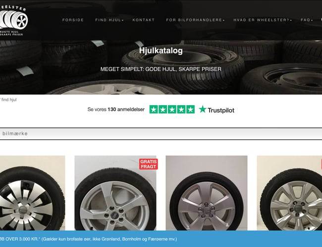 Brugte hjul til biler online - webshop med flot vækstrate og potentiale