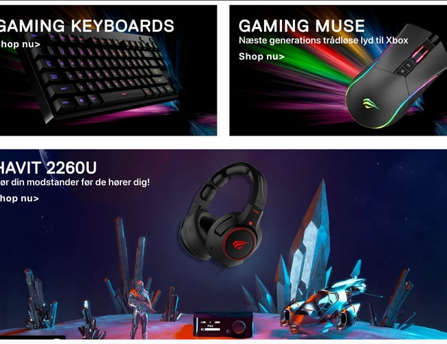 Køreklar dropshipping Webshop med salg af gaming udstyr