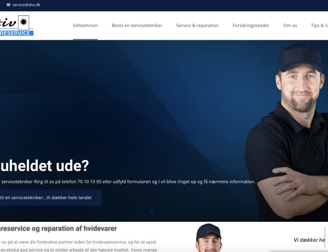  Ahs.dk - Landsdækkende Hvidevareservice i Nordsjælland - Omsætter pt for 1.2 mio. kr.