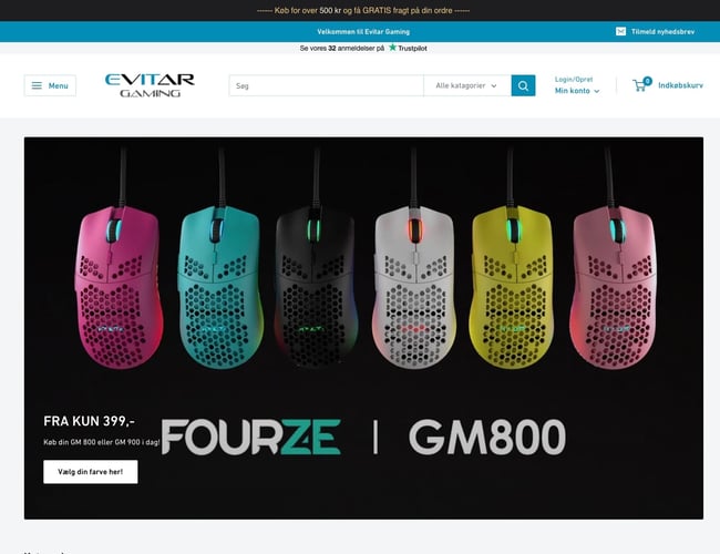 Gaming udstyr med leverandøraftale + 4.6 trustpilot score - Omsætning seneste 8 måneder 114.000 DKK