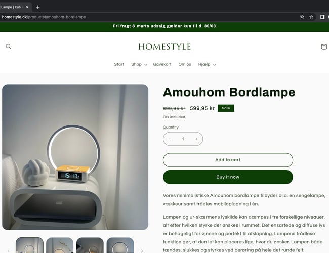 HOMESTYLE l 100% køreklar dropshipping hjemmeside til salg