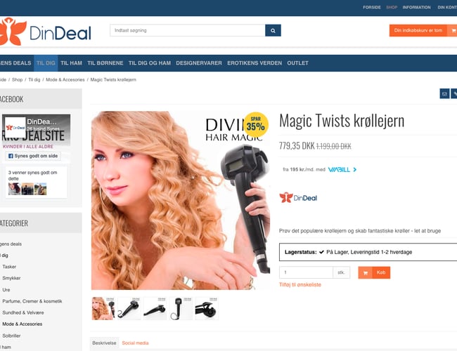 Dindeal.dk- Professionel webshop Danmarks dealsite for ”unge kvinder i alle aldre”