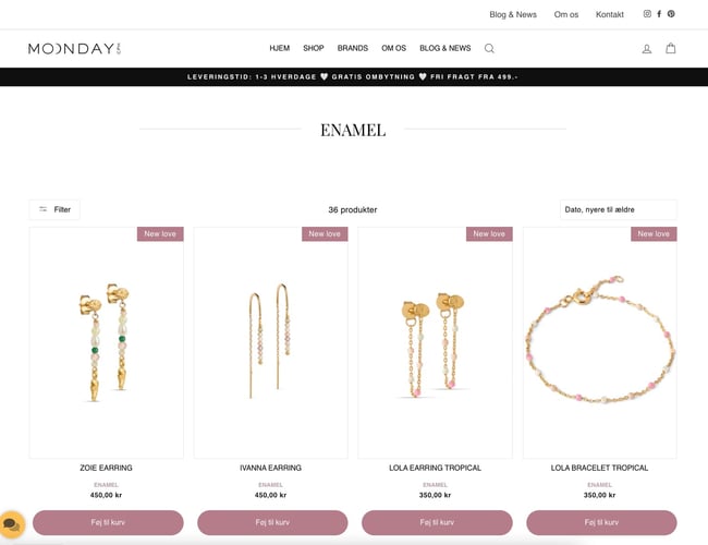 Webshop med salg af kvalitetsprodukter - Omsætning 2021 650.000 dkk