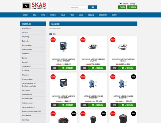 Webshop med dropshipping til salg indenfor værkstedsinventar 2 webshop Danmark og Sverige  - Overskud: 800000 kr - Eksisteret i 10 år