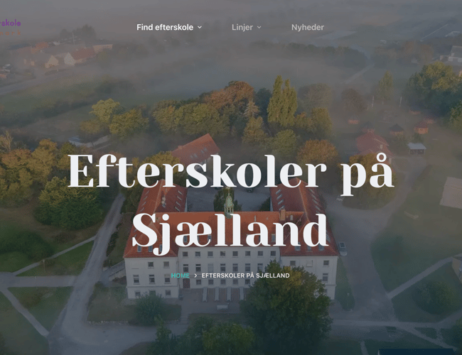 Efterskole søgeportal til salg med mange muligheder