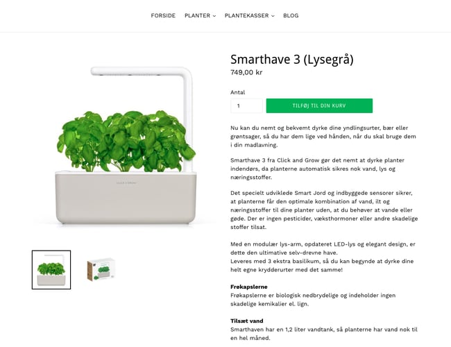 Smarthave.dk - Trendy dropshipping webshop med salg af urban gardening udstyr