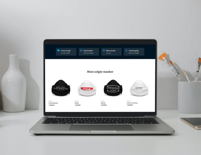 Køreklar dropshipping webshop til mundbind, stor potentiale!
