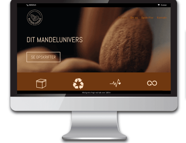 Nutson Avenue - en håndfuld økologiske mandler i bionedbrydelig emballage