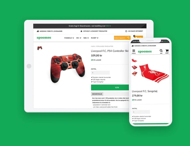 Webshop med 440.000 kr. i omsætning - Salg af fodbold merchandise