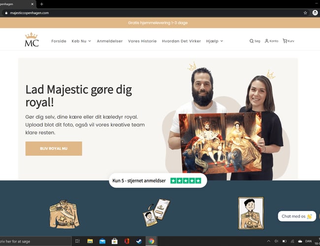 Webshop med salg af kreative og personlige portrætter - EGET BRAND