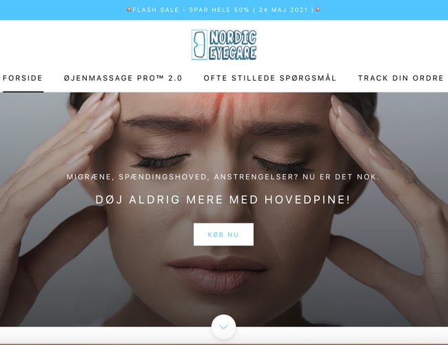 Dropship Webshop med salg af Øjenmassager