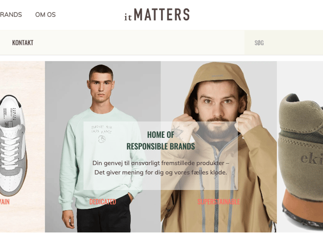 Brand identitet og Webshop - Fashion - bæredygtigt koncept