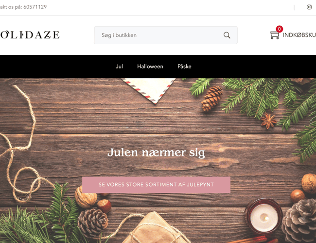 Køreklar webshop med pynt til alle årstiderne - leverandører i EU
