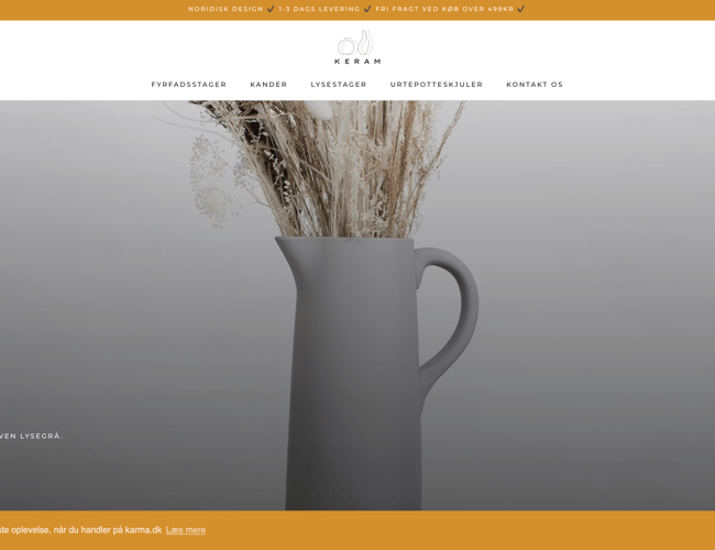 Køreklar Nordisk keramik webshop KERAM.DK - med dansk dropshipping leverandør!