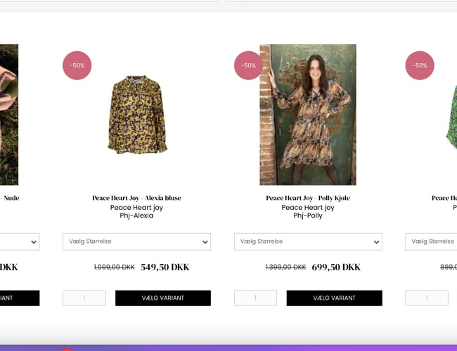 Etableret webshop indenfor Tøj, Sko, Accesories samt brugskunst sælges inkl. Varelager. 