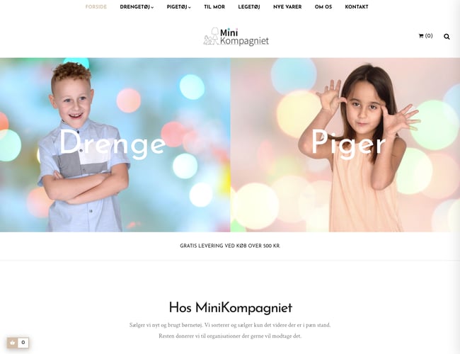 Webshop til salg. Vælg selv nyt indhold