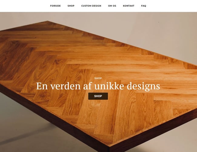 Virksomhed med salg af kvalitets træmøbler i custom design - Få ordre fra dag 1