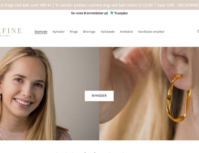 Smykke webshop Josefine Jewellery - Omsætning: 15.291,40 kr. på 4 måneder 