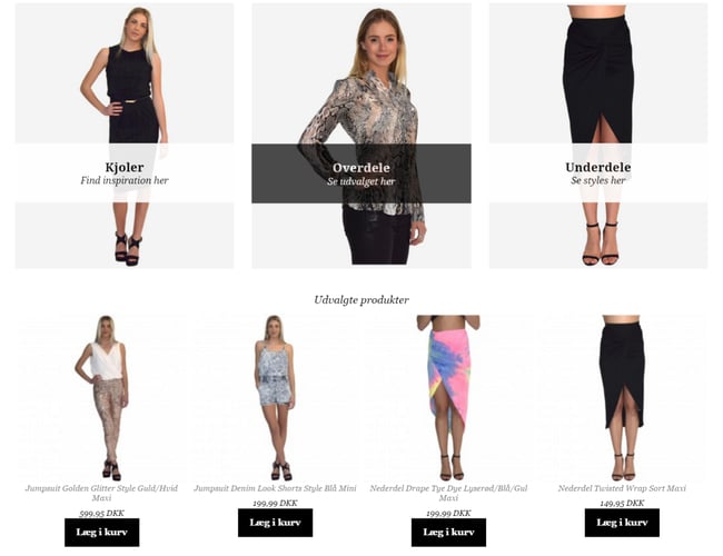 Webshop med modetøj til kvinder samt varelager sælges!