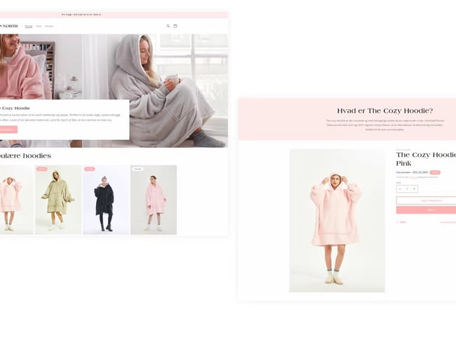 Webshop med stort potentiale! - salg af oversized hoodies i forskellige farver. - med et mindre varelager inkluderet