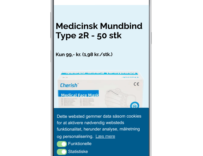 Køreklar og super optimeret mundbind webshop til salg