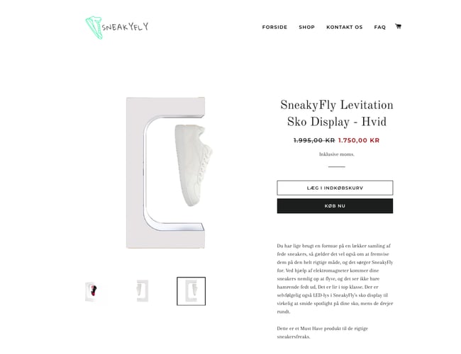 Super webshop med et unikt niche produkt - www.sneakyfly.dk