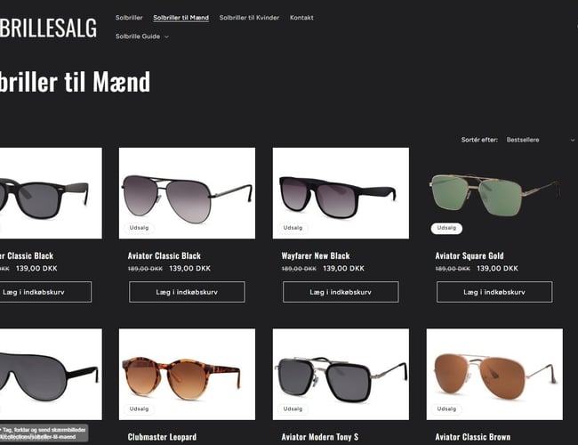 Solbrillesalg.dk