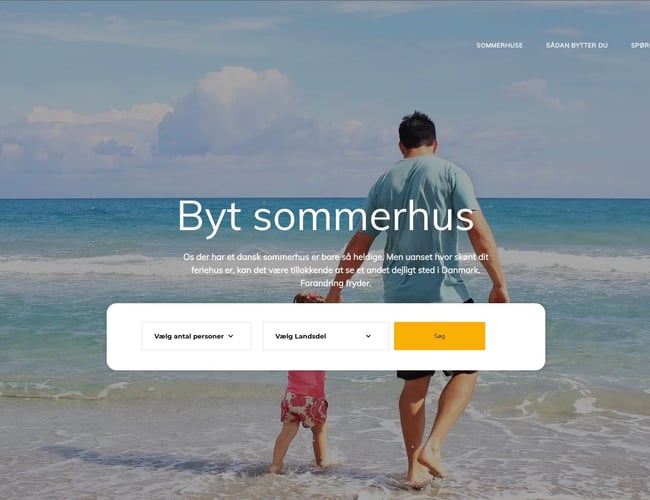 bytsommerhus.dk - Ejere af sommerhuse kan bytte feriested med hinanden