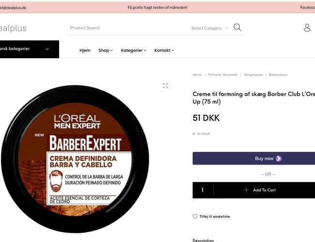 DealPlus (Webshop til både mænd og kvinder)